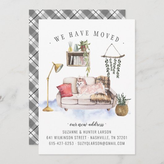 私たちは引っ越した | Corgiの動きのお知らせ 案内状 (正面/裏面)