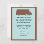 私たちは引っ越して家を伸ばした 案内状 (正面)