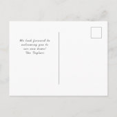 私たちは引っ越しました - モダンな新住所の水彩ドア 案内ポストカード (裏面)