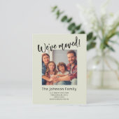 私たちは引っ越しました モダン おしゃれ 家族 写真 予算 案内状 (スタンド正面)