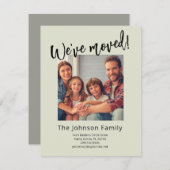 私たちは引っ越しました モダン おしゃれ 家族 写真 予算 案内状 (正面/裏面)