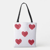 私たちは彼が最初のハート トートバッグ (裏面)