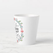 私たちは彼が私たちを最初に愛したから愛している カフェラテマグ (正面)