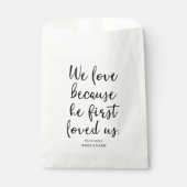 私たちは彼が私たちを最初に愛したから結婚愛する フェイバーバッグ (正面)