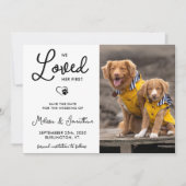 私たちは彼女の最初のカスタム写真ペットの結婚犬を愛した セーブザデート (正面)