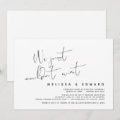 私たちは待ちきれなかった、モダンウェディングエロープメント 招待状 (正面/裏面)