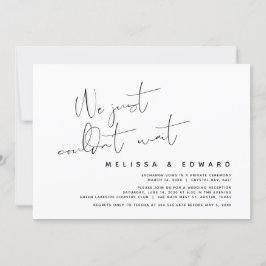 私たちは待ちきれなかった、モダンウェディングエロープメント 招待状