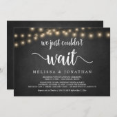 私たちは待つことができなかった、結婚式の秘密の挙式招待状 招待状 (正面/裏面)