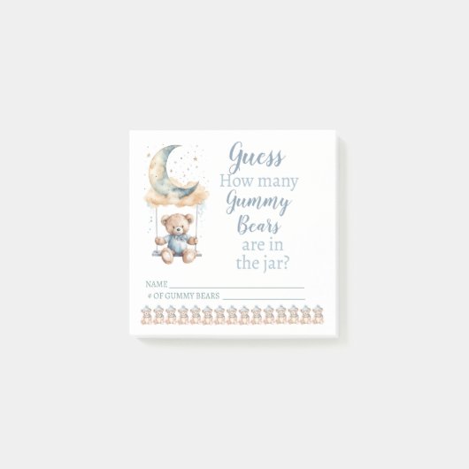 私たちは待つことができる – どれだけのグミベア ポストイット (正面)