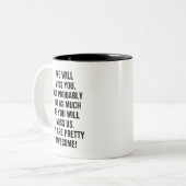 私たちは恋しく思あなたと同じくらい多くはないだろう ツートーンマグカップ (正面左)