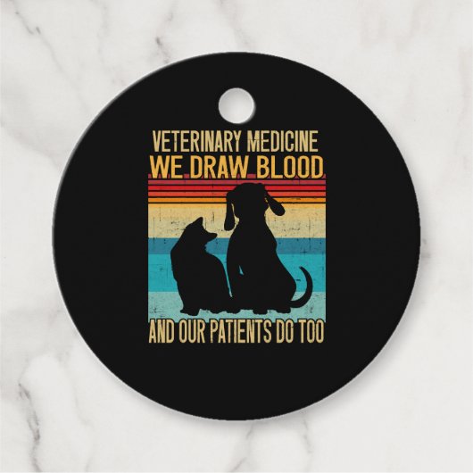 私たちは患者が獣医をし過ぎる血を引おもしろいく フェイバータグ (正面)