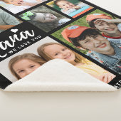 私たちは愛あなたナナ孫の名前6写真コラージュ シェルパブランケット (3/4)