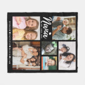 私たちは愛あなたナナ孫の名前6写真コラージュ フリースブランケット (正面(横))