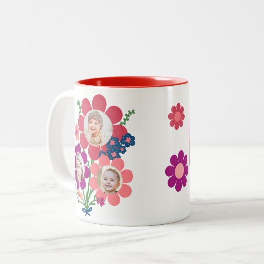私たちは愛あなたバンスカスタム、ママのための写真のギフトマグ ツートーンマグカップ (正面左)