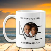 私たちは愛あなたパパカスタムファーザーズデイフォト コーヒーマグカップ