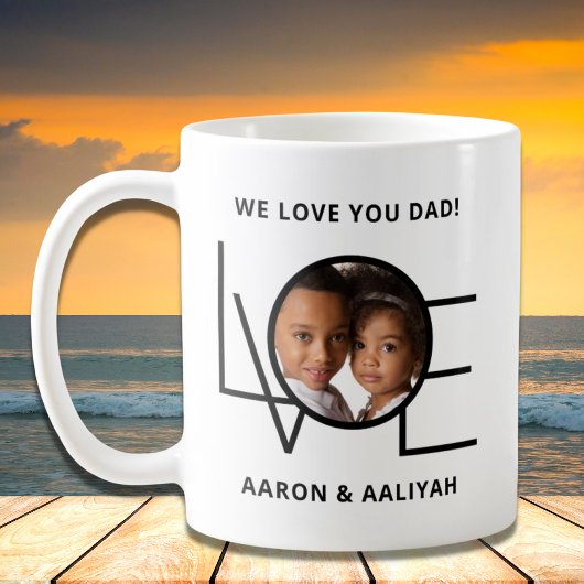 私たちは愛あなたパパカスタムファーザーズデイフォト コーヒーマグカップ