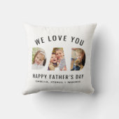私たちは愛あなたパパカスタム父の日3写真コラージュ クッション (裏面)