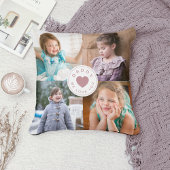 私たちは愛あなたパパモダンピンクハート4写真 クッション