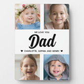 私たちは愛あなたパパ家族の形見フォトコラージュ フォトプラーク (正面)