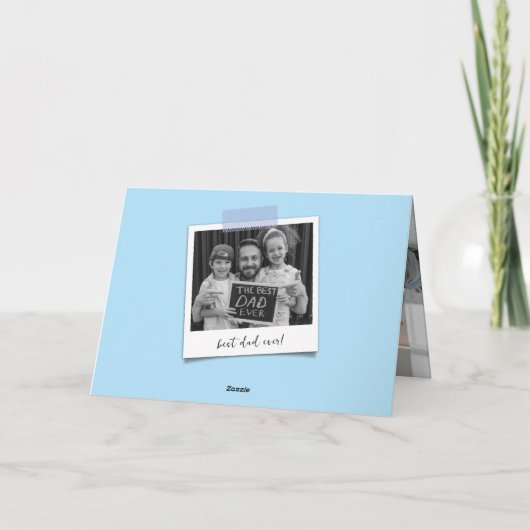 私たちは愛あなたパパ漫画の家族ハッピー父の日 カード (裏面)