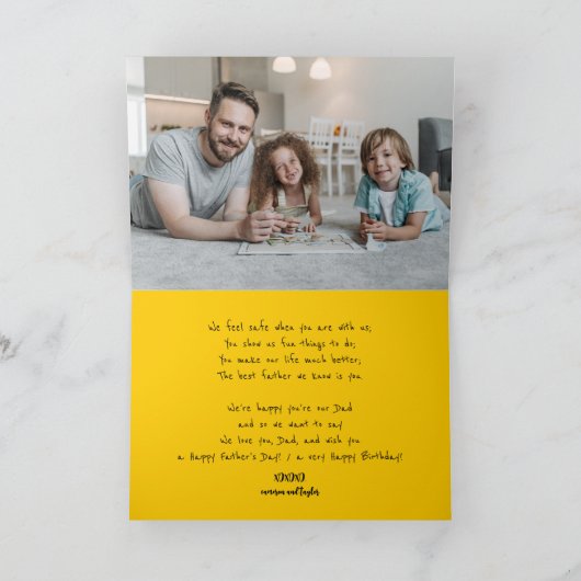 私たちは愛あなたパパ漫画の家族ハッピー父の日 カード (内部)