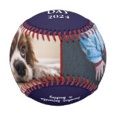 私たちは愛あなたパパ父の日フォトコラージブルー 野球ボール (正面)