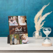 私たちは愛あなたパパ素朴ウッドフォトコラージュ フォトプラーク (側面)