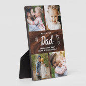 私たちは愛あなたパパ素朴ウッドフォトコラージュ フォトプラーク (側面)