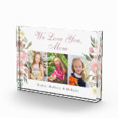 私たちは愛あなたママピンクフローラ母の日3 フォトブロック (右)