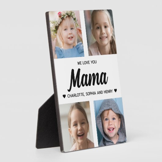 私たちは愛あなたママ家族の形見フォトコラージュ フォトプラーク (側面)