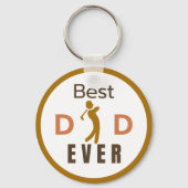 私たちは愛あなた最高ののパパは常に父の日の家族の写真 キーホルダー (裏面)