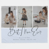 私たちは愛あなた最高ののママ常に家族の写真コラージュ フリースブランケット (正面(横))