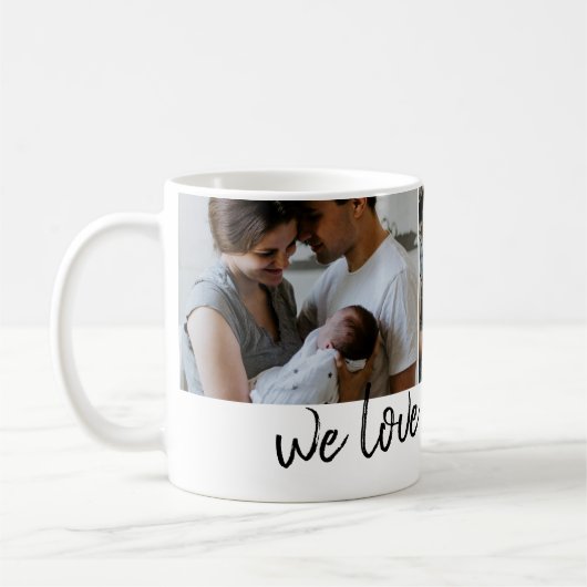 私たちは愛あなた母モダン母の日 コーヒーマグカップ (左)