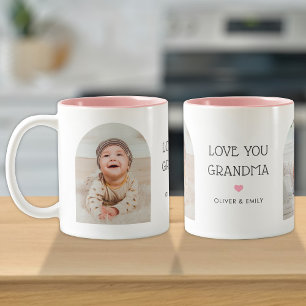 私たちは愛おばあちゃんナナ2 Photo Arch & Name 11 oz ツートーンマグカップ