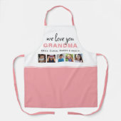 私たちは愛おばあちゃんピンクの孫5写真 エプロン (正面)