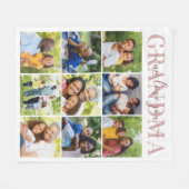 私たちは愛おばあちゃんピンクの母親の日フォトコラージュ フリースブランケット (正面(横))