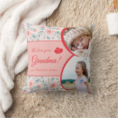 私たちは愛おばあちゃんピンクフローラバレンタインデーの写真 クッション (ブランケット)