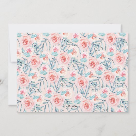 私たちは愛おばあちゃんピンクフローラバレンタインデーの写真 シーズンカード (裏面)