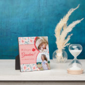 私たちは愛おばあちゃんピンクフローラバレンタインデーの写真 フォトプラーク (インサイチュ)