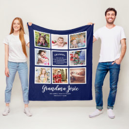 私たちは愛おばあちゃんフォトコラージュカスタムブランド フリースブランケット