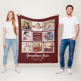 私たちは愛おばあちゃんフォトコラージュカスタムブランド フリースブランケット