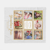 私たちは愛おばあちゃんフォトコラージュカスタムブランド フリースブランケット (正面(横))