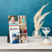 私たちは愛おばあちゃん孫の名前5写真コラージュ フォトプラーク (側面)