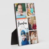私たちは愛おばあちゃん孫の名前5写真コラージュ フォトプラーク (側面)