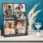 私たちは愛おばあちゃん孫6写真Chalkboard フォトプラーク (側面)