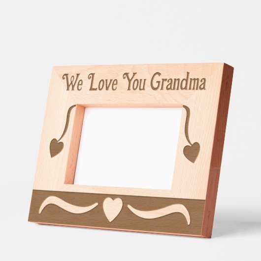 私たちは愛おばあちゃん愛ハート レーザー彫刻フレーム (左)