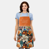 私たちは愛おばあちゃん熱帯の花5写真 エプロン (着用した状態)