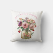 私たちは愛おばあちゃん花の花瓶を追加の写真 クッション (正面)