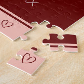 私たちは愛おばあちゃん6つの写真と文字赤いハート ジグソーパズル (側面)