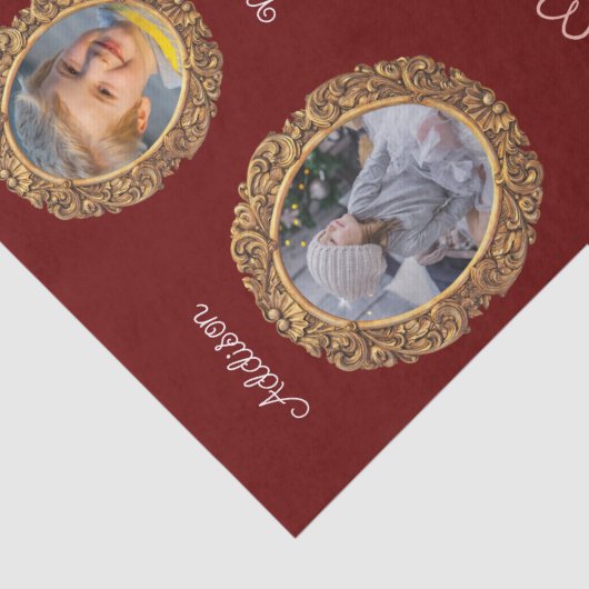 私たちは愛おばあちゃん6つの写真と文字赤いハート 薄葉紙 (詳細)